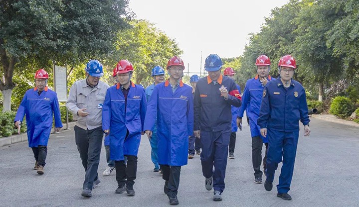 开远市委副书记、、市长解凌云一行到解化化工分公司开展化工清静专项检查